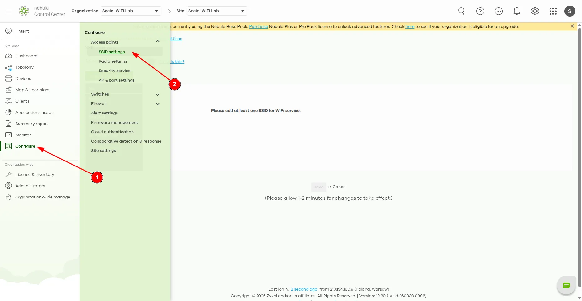ConfigureAccessPointsSSID