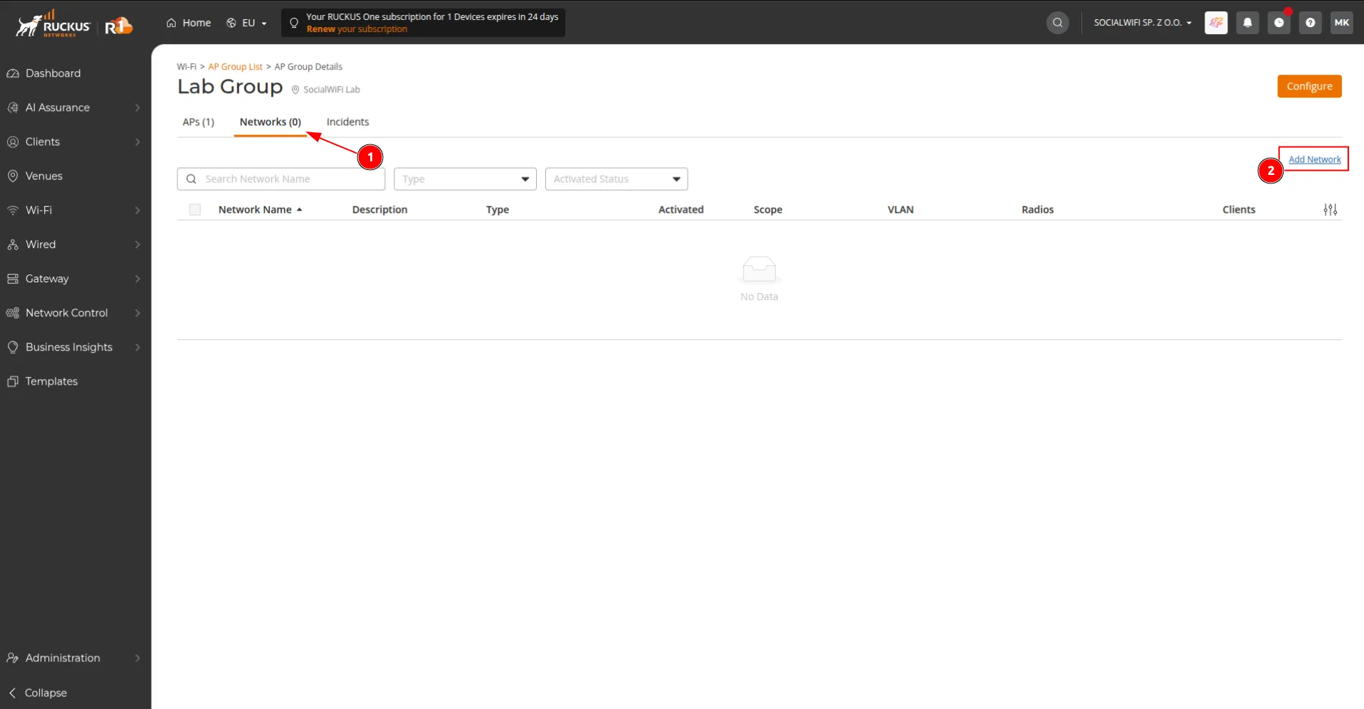 Add Network