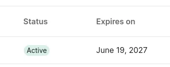 Expiration date