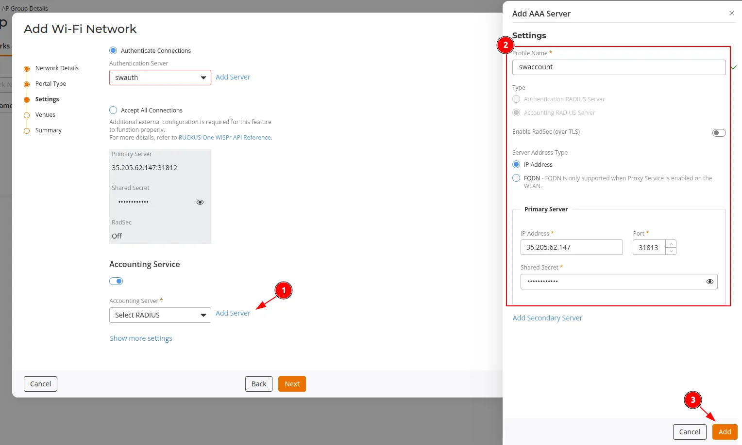 Add Accounting Server